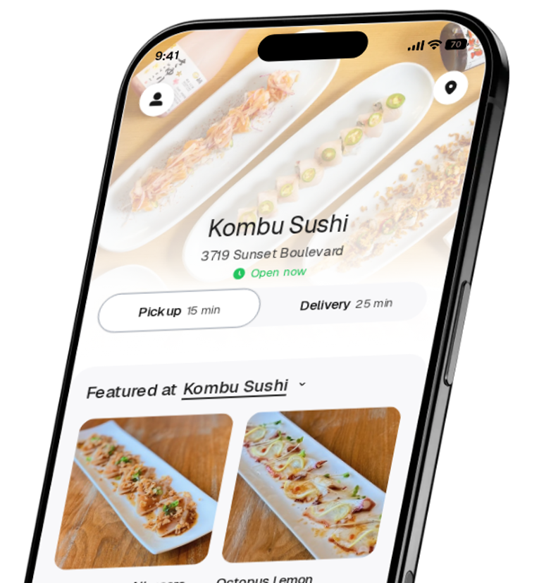 Kombu Sushi app preview