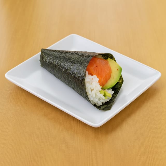 Salmon Avocado Hand Roll.