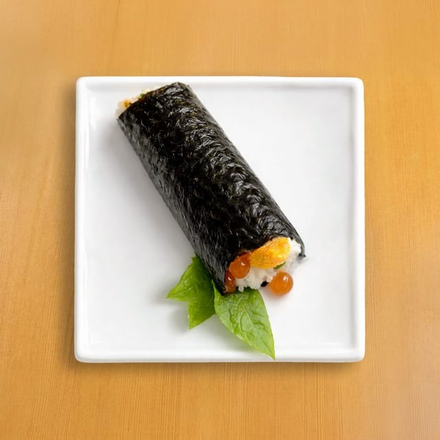 Uni Ikura Hand Roll.