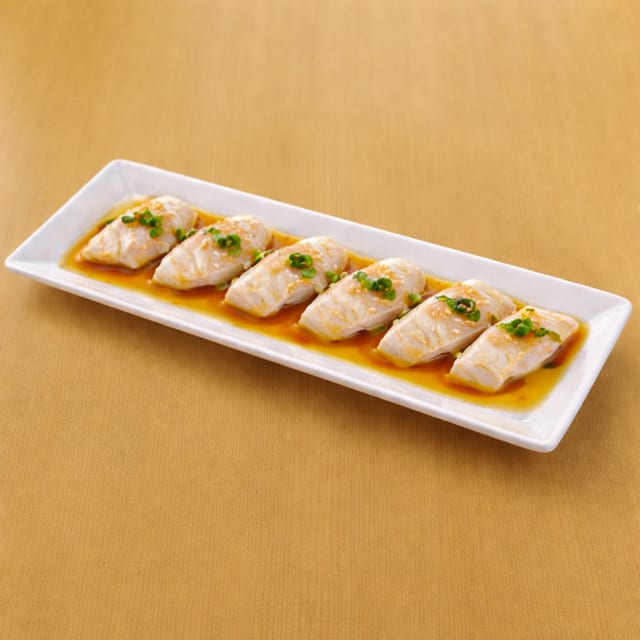 Halibut with Garlic (6pc).