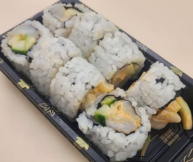 Spicy Scallop Hand Roll.