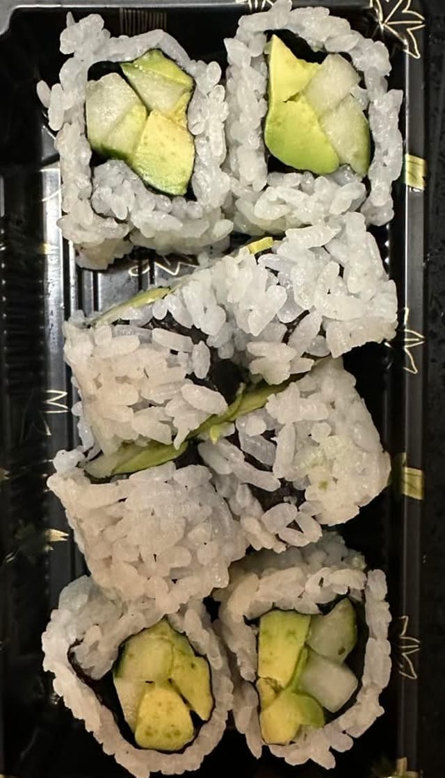 Avocado Cucumber Hand Roll.